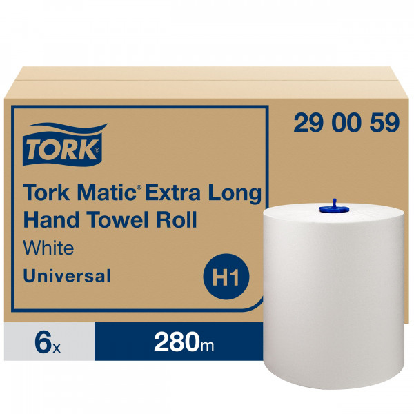 Tork Matic® extra-lange Papierhandtuchrollen Weiß H1