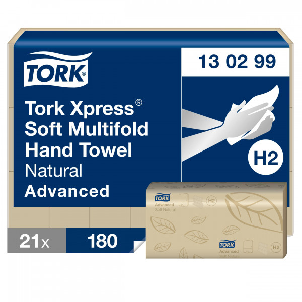 Tork Xpress® weiche Multifold-Handtücher Natur H2