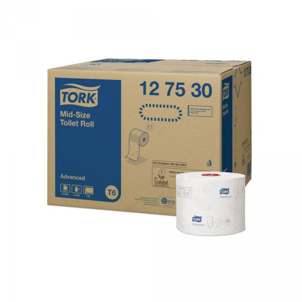 Tork Midi Toilettenpapier Weiß T6